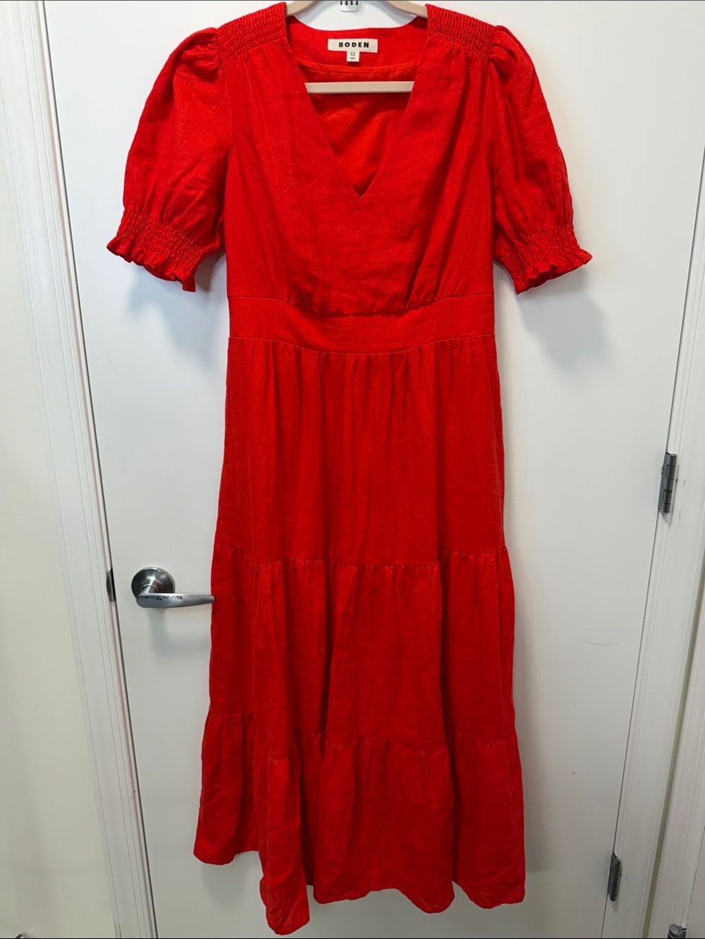 BODEN BRIGHT RED V-NECK! - Picture 3 of 13